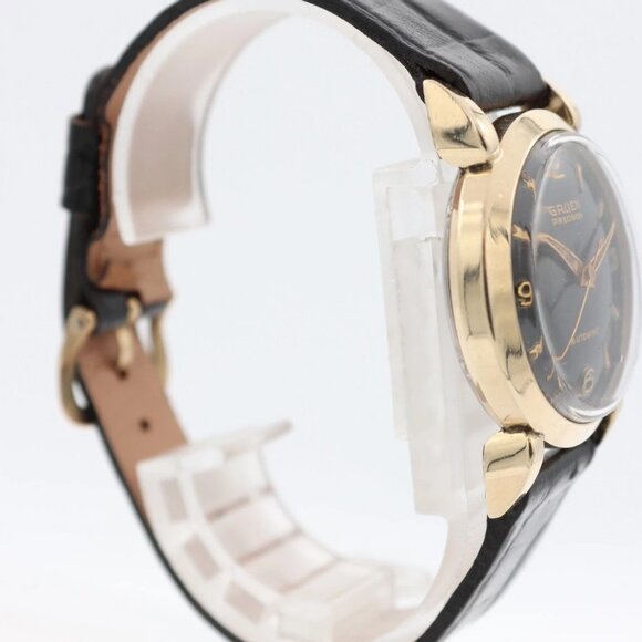 Vintage 32mm Gruen Precision Men's Bumper Automatic Wristwatch 62SS USA 10k GF - Picture 2 of 6